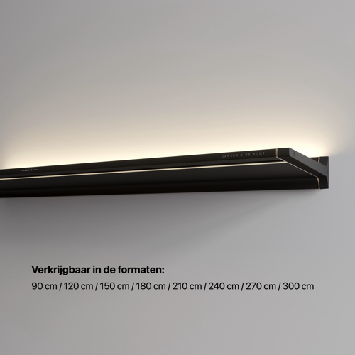 Shelf 1-GC 120cm Zwart Satin 20W 2700-4000K down / RGBW up